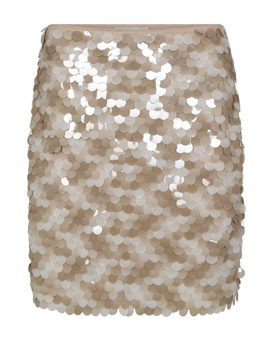 CMSEQUINCE - ROCK MIT PAILLETTEN IN BEIGE