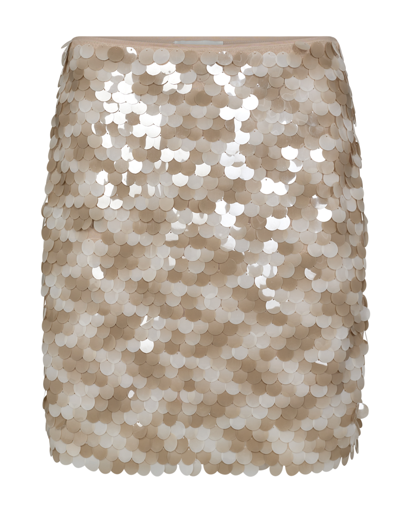 CMSEQUINCE - ROCK MIT PAILLETTEN IN BEIGE