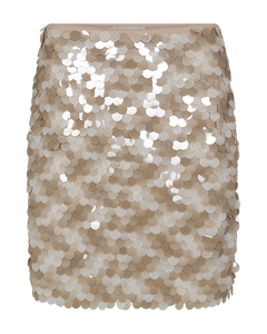 CMSEQUINCE - ROCK MIT PAILLETTEN IN BEIGE