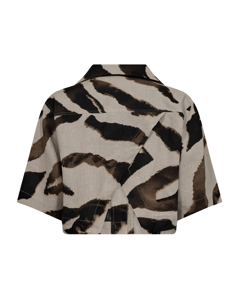 CMNATULI - KURZES HEMD IN BEIGE UND SCHWARZ