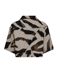 CMNATULI - KURZES HEMD IN BEIGE UND SCHWARZ