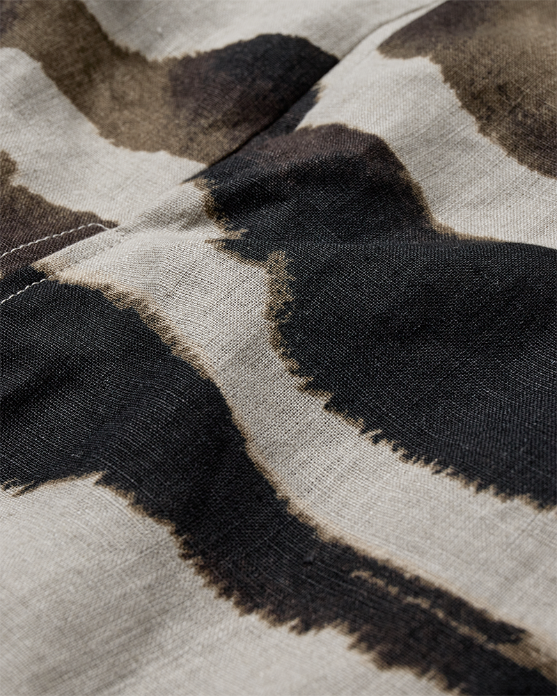 CMNATULI - KURZES HEMD IN BEIGE UND SCHWARZ