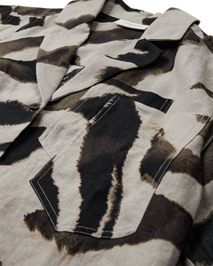 CMNATULI - KURZES HEMD IN BEIGE UND SCHWARZ