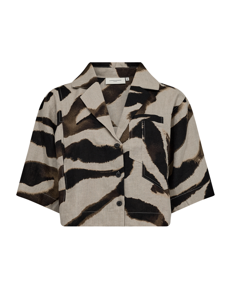 CMNATULI - KURZES HEMD IN BEIGE UND SCHWARZ