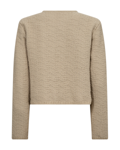 CMFIONA - GESTRICKTE STRICKJACKE IN BEIGE