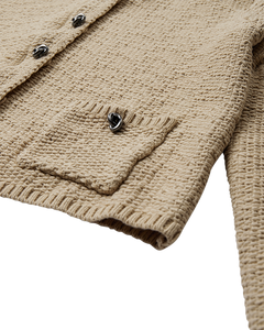 CMFIONA - GESTRICKTE STRICKJACKE IN BEIGE