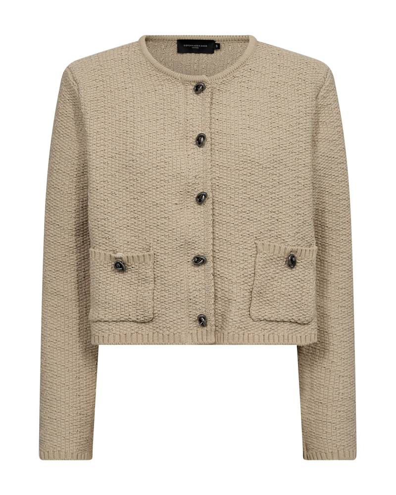 CMFIONA - GESTRICKTE STRICKJACKE IN BEIGE