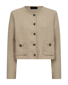 CMFIONA - GESTRICKTE STRICKJACKE IN BEIGE