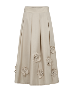 CMSIMI - ROCK MIT HANDGEFERTIGTE BLUMEN IN BEIGE