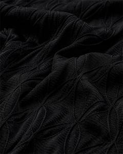 CMHANNA – LANGÄRMELIGES MESH-TOP MIT MUSTER IN SCHWARZ