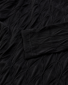 CMHANNA – LANGÄRMELIGES MESH-TOP MIT MUSTER IN SCHWARZ