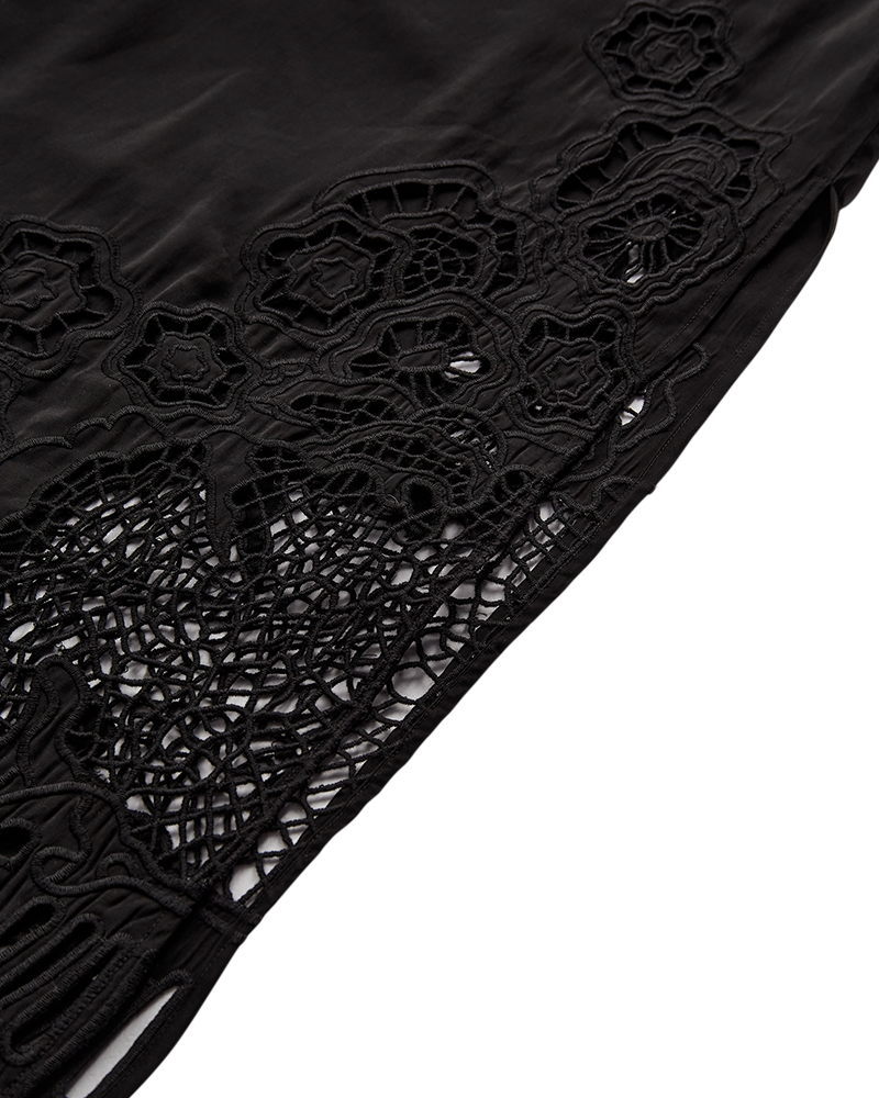 CMMADELYN - KLEID MIT SPITZE IN SCHWARZ