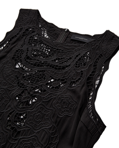 CMMADELYN - KLEID MIT SPITZE IN SCHWARZ