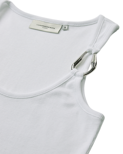CMSIV - TOP MIT SCHNALLEN-DETAIL IN WEISS