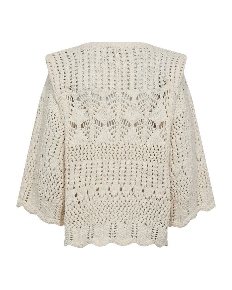 CMMILA - GESTRICKTER PULLOVER IN WEISS,WOLLWEISS