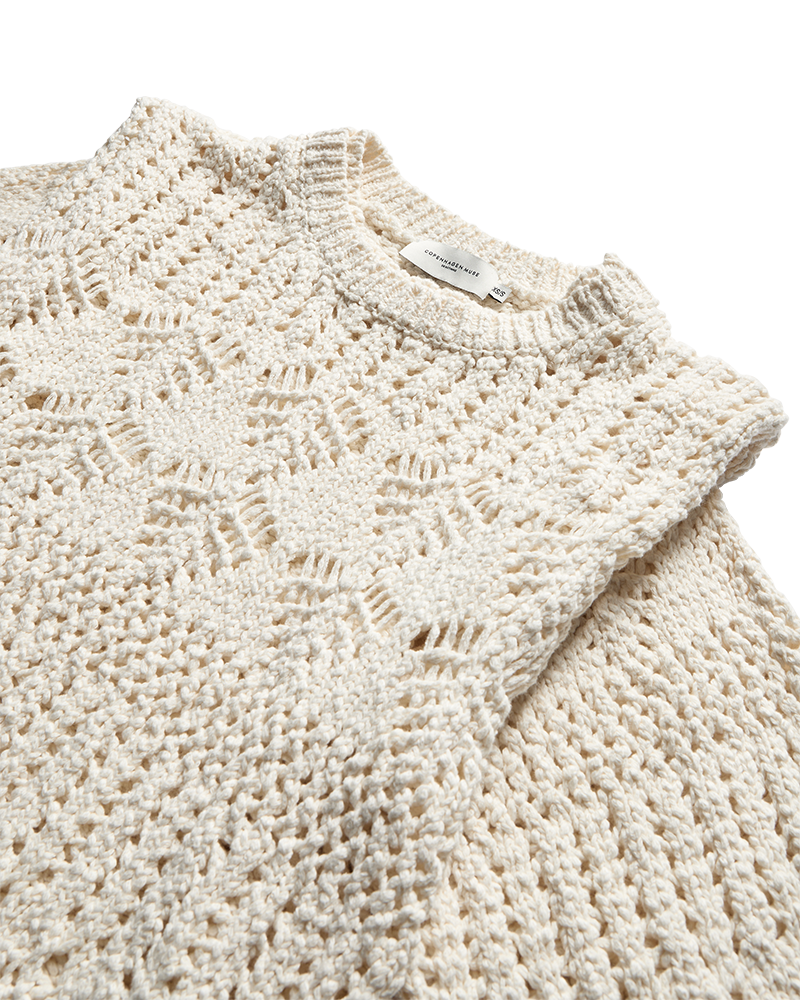 CMMILA - GESTRICKTER PULLOVER IN WEISS,WOLLWEISS