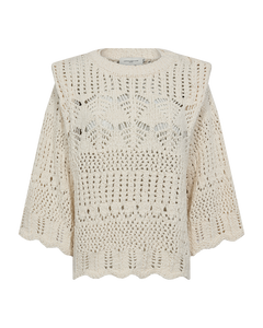 CMMILA - GESTRICKTER PULLOVER IN WEISS,WOLLWEISS