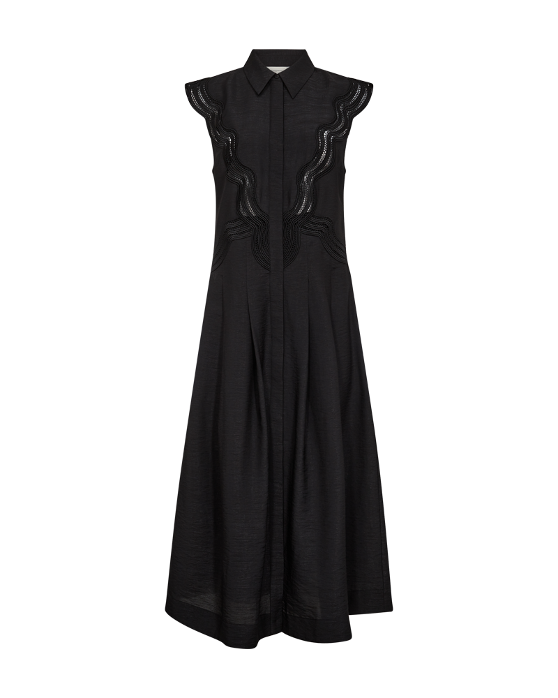 CMCOLE - FIGURBETONTES KLEID MIT CUTOUT-SPITZE IN SCHWARZ