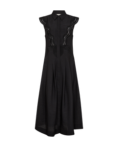 CMCOLE - FIGURBETONTES KLEID MIT CUTOUT-SPITZE IN SCHWARZ