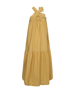 CMVINCA – KLEID MIT AUFGENÄHTEN BLUMEN IN GELB