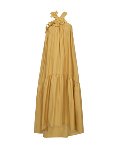 CMVINCA – KLEID MIT AUFGENÄHTEN BLUMEN IN GELB