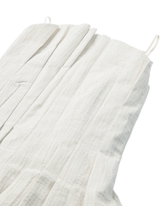 CMBRINDA - KURZES KLEID MIT BALLONEFFEKT IN WOLLWEISS