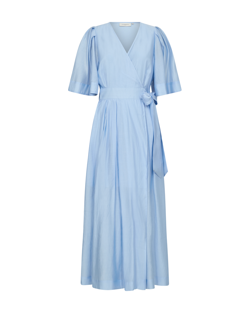 CMMOLLY – WICKELKLEID MIT PUFFÄRMELN IN BLAU