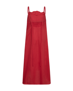 CMNATULI – KLEID MIT ROSE IN ROT