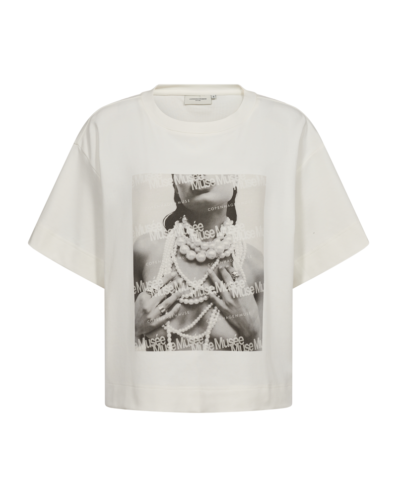 CMMUSE - T-SHIRT IN WOLLWEISS