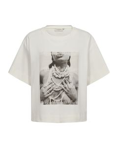 CMMUSE - T-SHIRT IN WOLLWEISS