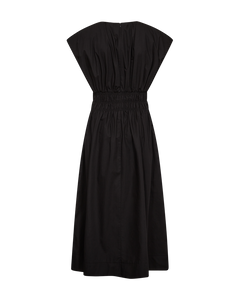 CMCRIPS - KLEID MIT SMOCK IN SCHWARZ