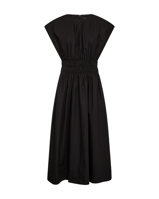 CMCRIPS - KLEID MIT SMOCK IN SCHWARZ