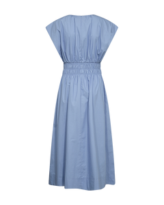 CMCRIPS - KLEID MIT SMOCK IN BLAU