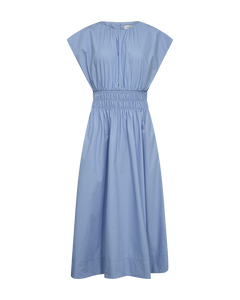 CMCRIPS - KLEID MIT SMOCK IN BLAU