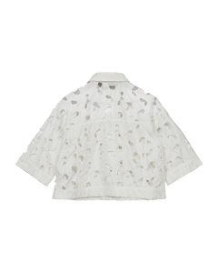 CMNOTRA – JACKE MIT LOCHMUSTER IN WEISS