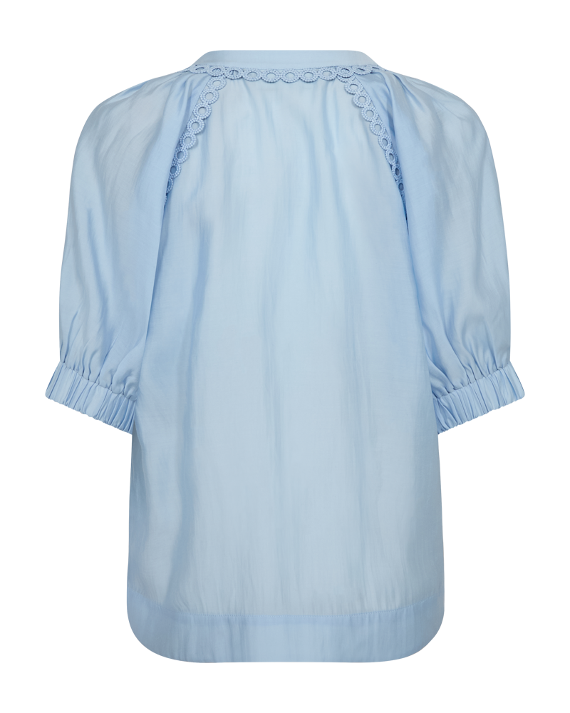 CMMOLLY – HEMD MIT CUT-AND-SEW-SPITZE IN BLAU