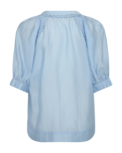 CMMOLLY – HEMD MIT CUT-AND-SEW-SPITZE IN BLAU