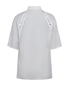 CMMOLLY – HEMD MIT CUT-AND-SEW-SPITZE IN WEISS