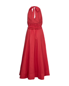 CMNATULI – KLEID MIT HALTERNECK IN ROT