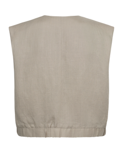 CMNATULI – WESTE MIT ELASTISCHEM SAUM IN BEIGE
