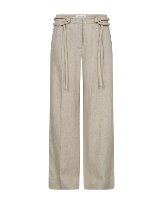 CMNATULI – HOSE MIT KORDELDETAILS IN BEIGE