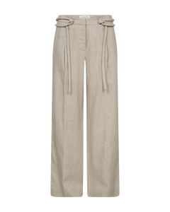 CMNATULI – HOSE MIT KORDELDETAILS IN BEIGE
