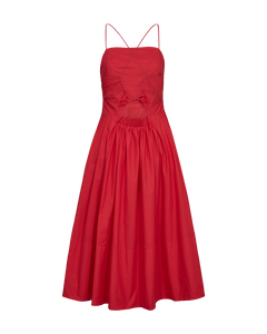 CMPOPLIN – KLEID MIT CUT-OUTS IN ROT