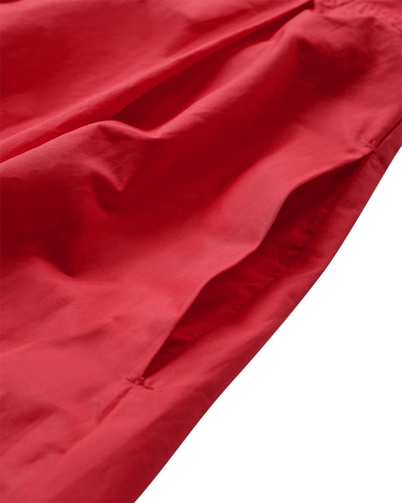 CMPOPLIN – KLEID MIT CUT-OUTS IN ROT