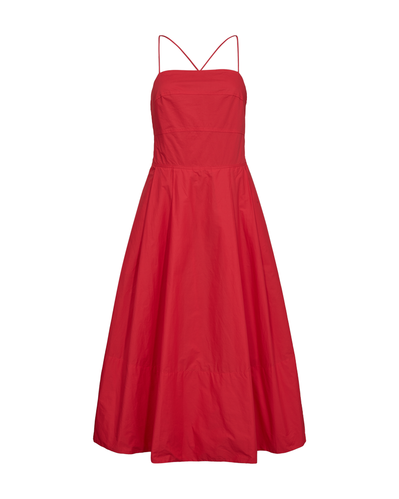 CMPOPLIN – KLEID MIT CUT-OUTS IN ROT