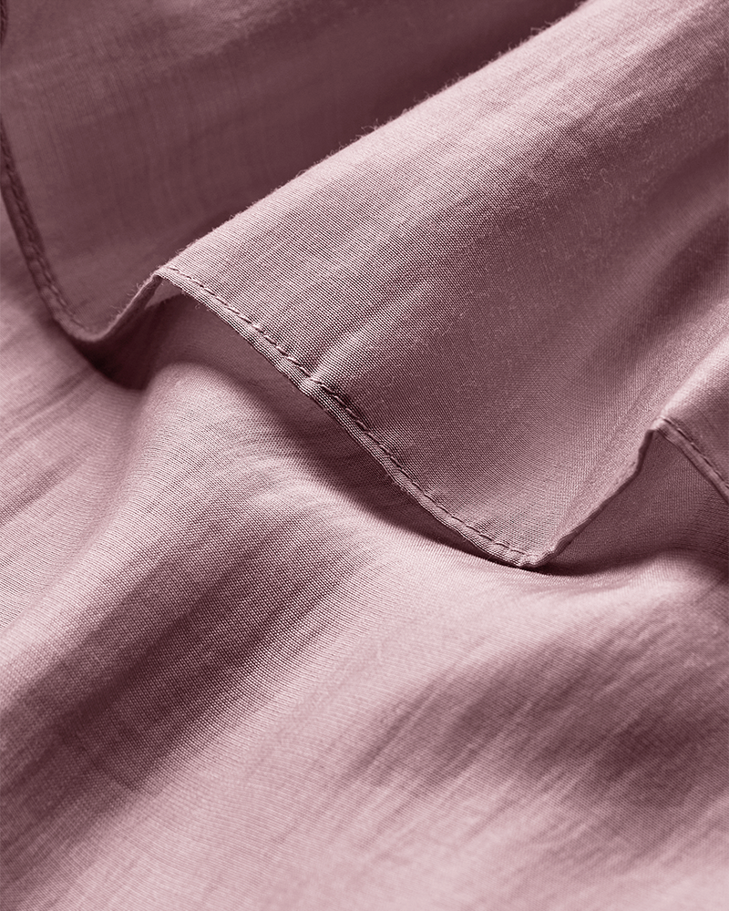 CMMOLLY - OFF-SHOULDER HEMD MIT HANDGENÄHTEN BLUMEN IN ROSA