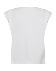 CMMUSE – T-SHIRT MIT STRASSSTEINEN IN WEISS