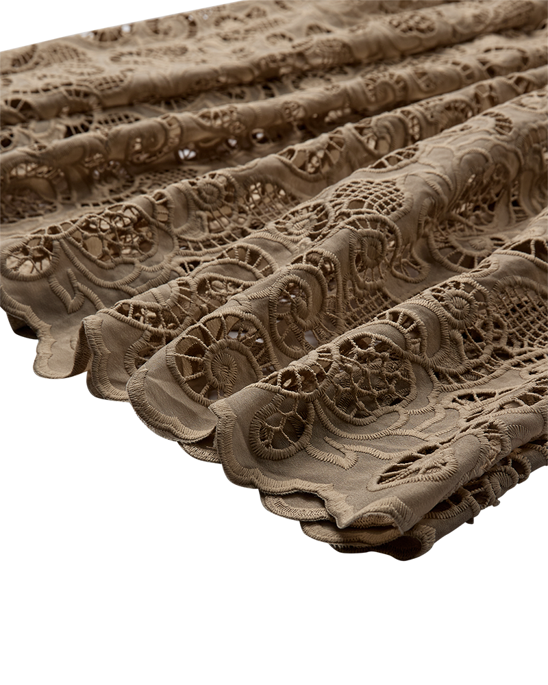 CMLANLY - ROCK MIT SPITZE IN BEIGE