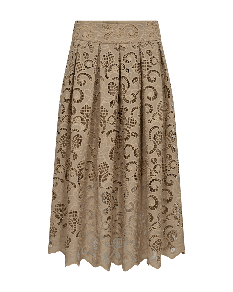 CMLANLY - ROCK MIT SPITZE IN BEIGE