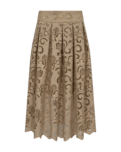 CMLANLY - ROCK MIT SPITZE IN BEIGE